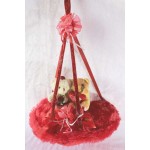 Red Hanging Heart with Valentine Love Couple Teddy Bears